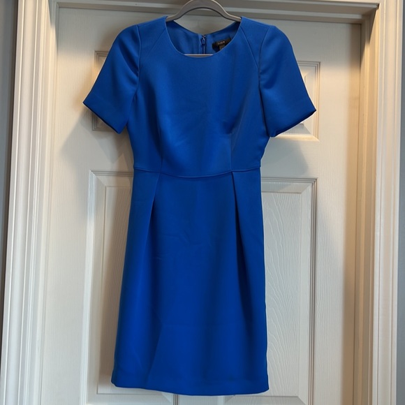 J. Crew Dresses Jcrew Shortsleeve Cobalt Blue Dress Poshmark
